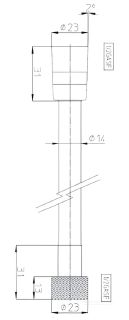 Шланг душевой Bossini Cromolux A00258C.073 150 см чёрный матовый